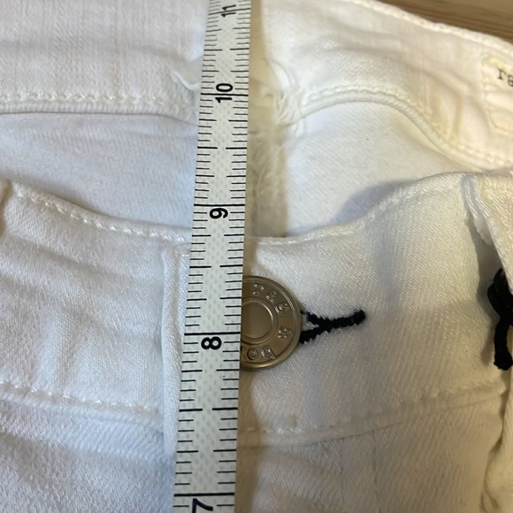 Rag & bone Bright White Capri Jeans Distressed Skinny Cropped Stretchy Sz 27 NWT - Picture 7 of 11